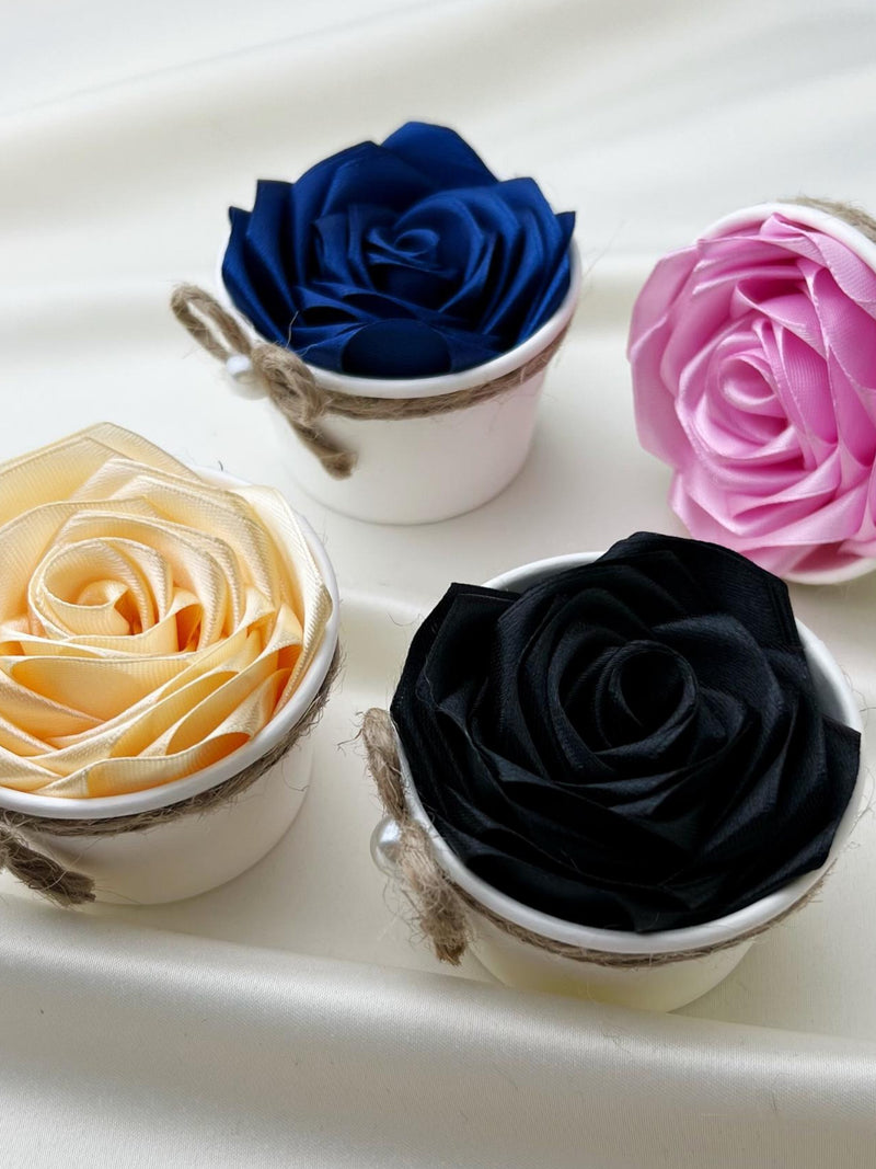 Birthday & Anniversary Satin Rose Guest Gifts Ð Handmade Floral Party Decor ANNIVERSARY