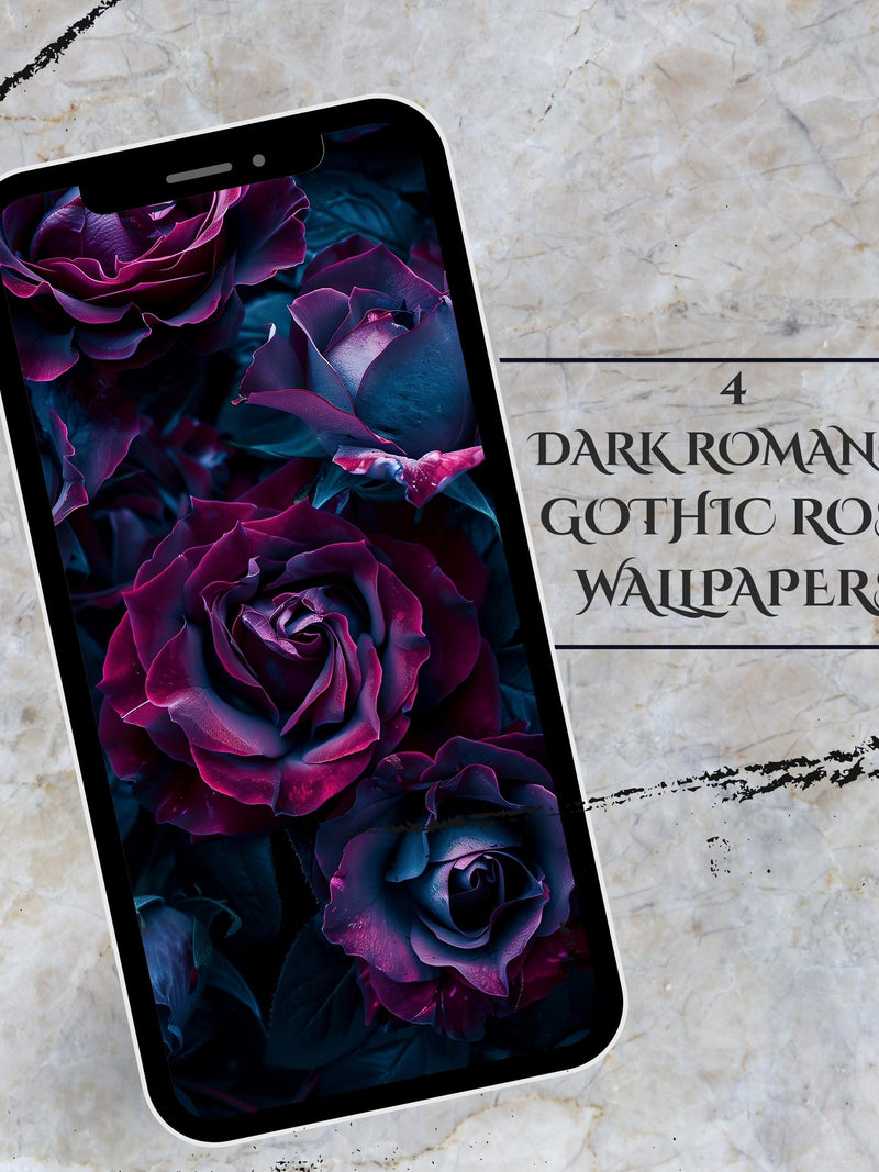 Dark Romance Phone Wallpapers Ð Gothic Rose, 4 Designs (Digital Download) Love Romance Flower