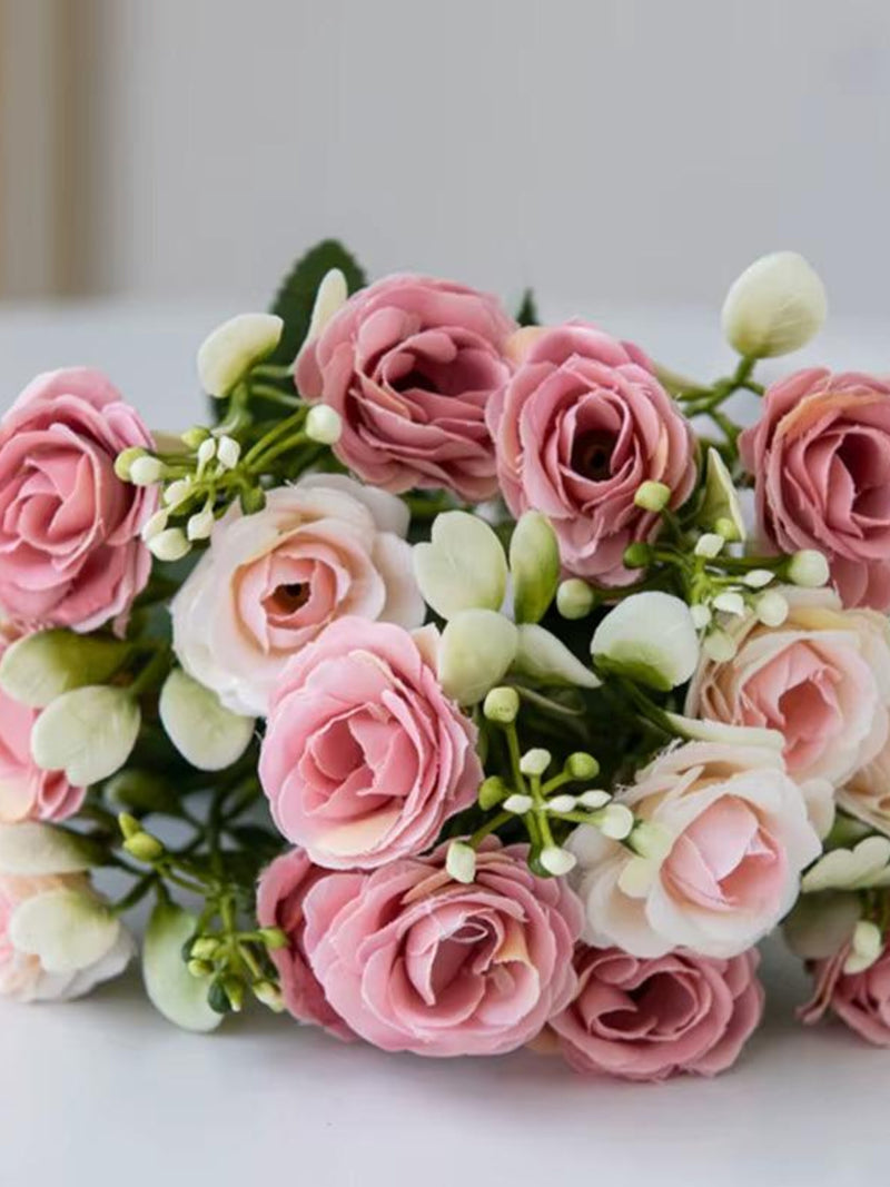 Artificial Silk Rose Bridal Bouquet Ð Wedding Flower Arrangement, Faux Roses for Decor Bouquet