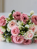 Artificial Silk Rose Bridal Bouquet Ð Wedding Flower Arrangement, Faux Roses for Decor Bouquet