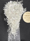Ivory Pearl & Crystal Bridal Bouquet Rhinestone Wedding bouquet Silver brides Flowers Bouquet