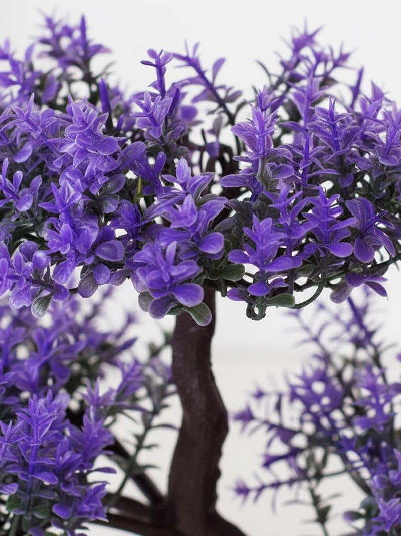 Purple Bonsai Tree | Faux Lavender Plant Decor | Artificial Desk Plant faux plants