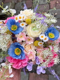 Wildflower Silk Bridal Bouquet, Colorful Wedding Flowers wedding flower