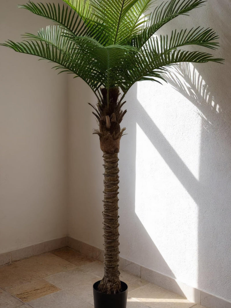 Tall Artificial Coconut Palm Tree 180 cm | lifelike fake plant | indoor floor potted | home office decor | low maintenance greenery faux plants