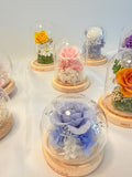 Gift Handmade Preserved Flowers Glass Dome FLOWER DELIVERY