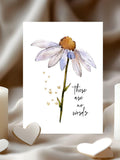 Beautiful Sympathy Card, There Are No Words,  For Loss of Loved One, Daisy Floral Card, Instant Download sympathy flower