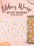 Pastel Tulip Floral UV Dtf, Ready to Transfer, Libbey Glass Can Wrap, UV Dtf Cup Wrap, UV Dtf Transfers, 16oz Cup Wrap UV208 FLOWER DELIVERY