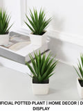 Mini Artificial Plant in Pot | Faux Desk Plant for Office Workers, Apartment Living, Low Maintenance Decor faux plants