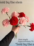 Felt carnation individual stem, build your own bouquet, get well flowers, sympathy, wedding, memorial, funeral, MotherÕs Day, valentines day sympathy flower