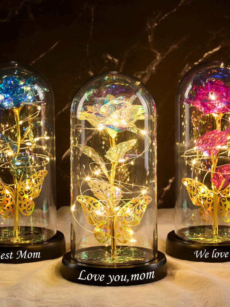 Personalized Rose LED Light,Custom Galaxy Rose Light,Mother's Day Gift,Eternal Rose,Gift For Her/Mom,Anniversary Gift ANNIVERSARY