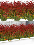 16 Bundles Artificial Plants Outdoor UV Resistant Faux Grass Garden Decor faux plants
