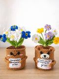 Crochet Forget-Me-Not, Roses, Lilies, Poppies, Work Colleague Present, Gift for a Coworker, Emotional Support Gift sympathy flower