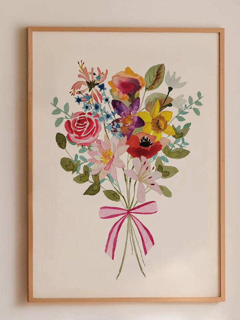 Custom Birth Flower Bouquet: Personalized GrandmaÕs Birth Month Print, Meaningful Floral Garden Gift for Mom Digital Download birthday flower