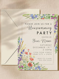 Classic Floral Housewarming Invitation Template, Garden Party New Home Invite (Digital Download) house warming flower