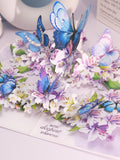Lily and Butterfly Sympathy Pop Up Card 3D Condolence Card 6x8 Memorial Bereavement Floral Card sympathy flower