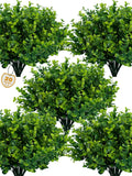 Artificial Greenery Plants Ð UV Resistant Boxwood Shrubs, 20 Bundles for Indoor & Outdoor DŽcor faux plants