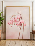 Bleeding Heart Poster - Pastel Style Botanical Wall Art -  Home Decor house warming flower