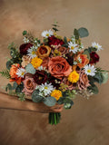 Fall Wedding Bouquet, Rustic Autumn Artificial Flower Bridal Bouquet Bouquet