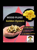 Yellow Oyster Mushroom Wood Plugs Ð Log Inoculation Kit (100 Plugs) flower spore