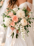 Blush & Ivory Wedding Flower Package | Arch Swag Set, Bridal Bouquet, Boutonnieres and Corsages wedding flower