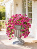 2pcs Artificial Hanging Flowers Ð Outdoor Faux Petunia Vines for Porch, Balcony, Garden or Home Decor faux plants