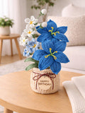 Teacher Gift Ð Crochet Flower Pot Bouquet Ð Teacher Appreciation Gift Ð Handmade Forever Flowers Ð Desk Decor ANNIVERSARY