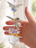 Personalized Pet Memorial Suncatcher, Butterfly Crystal Window Hanging, Forget Me Not Flower Charm, Custom Name Gift, Sympathy Loss Decor sympathy flower