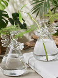 Angel Vase - Glass Flower Holder, Memorial Gift, Home Decor sympathy flower