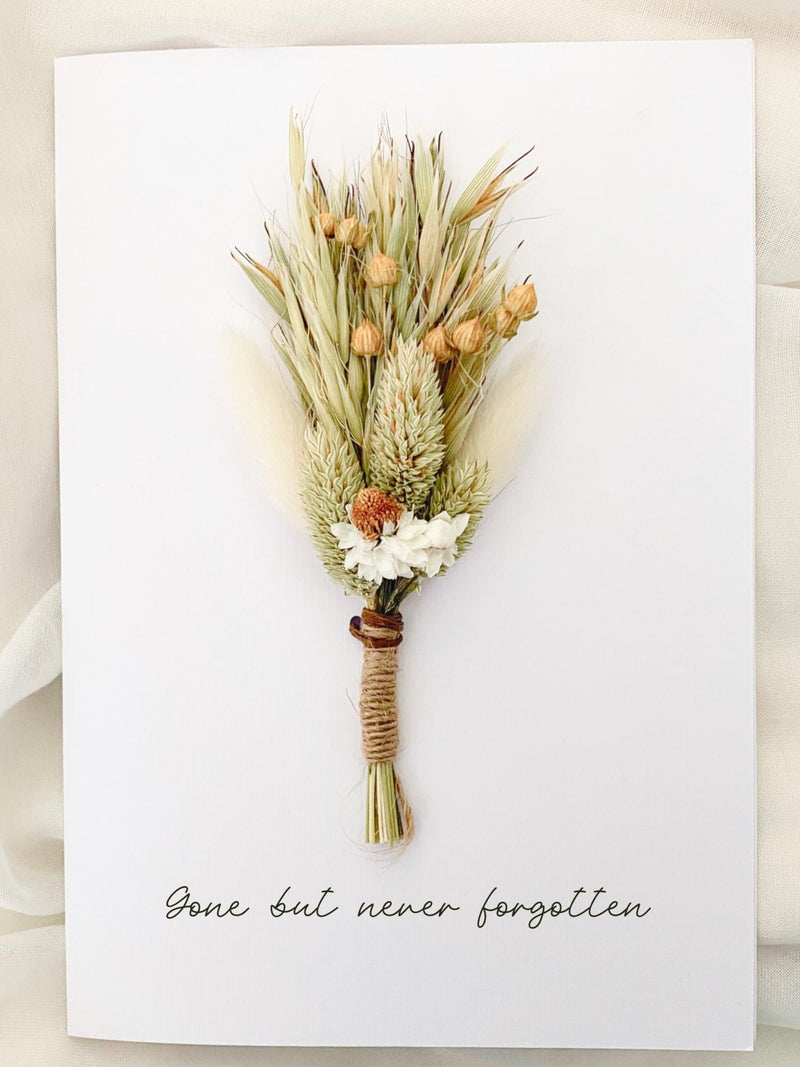 Gone But Never Forgotten Sympathy Card,Bereavement Card, Condolence Card, Thinking of You, Loss Remembrance Card, Flower sympathy flower