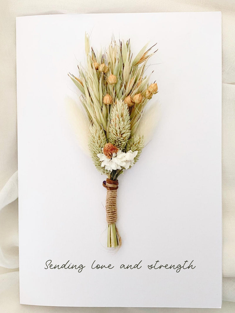 Sending Love and Strength Sympathy Card, Thinking of You Card, Bereavement Support Card, Encouragement, Comfort Card, Flower sympathy flower