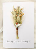Sending Love and Strength Sympathy Card, Thinking of You Card, Bereavement Support Card, Encouragement, Comfort Card, Flower sympathy flower