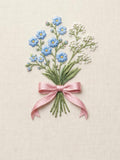 Forget Me Not Flower Embroidery Design, Memorial Bouquet Pattern (Digital File) sympathy flower