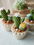Crochet Cactus Home Decor, Handmade Potted Succulent, Living Room Shelf Accent, Boho Nursery Art, Faux Plant Gift faux plants