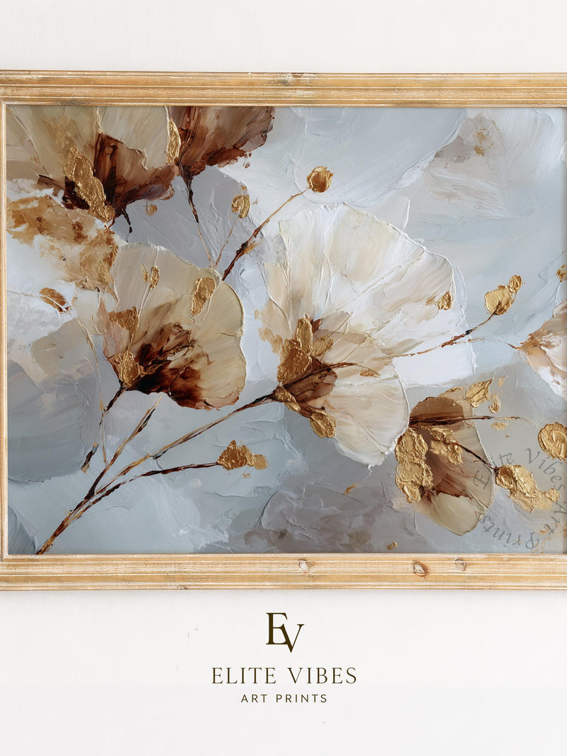 Minimalist Floral Print, Abstract Neutral Wall Art, Printable House Warming gift (Digital Download) house warming flower