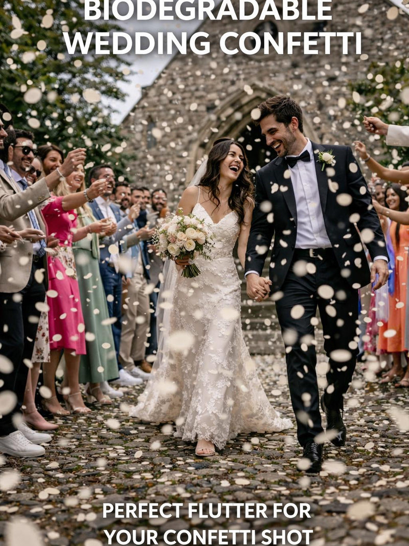 XL Biodegradable Wedding Confetti |  White & Cream Confetti | Eco Friendly Wedding Toss | 20Ð120 + Guests wedding flower