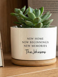 New Home Gift, Personalized Housewarming Flower Pot, New House Gift For Couple, Family Name Planter house warming flower