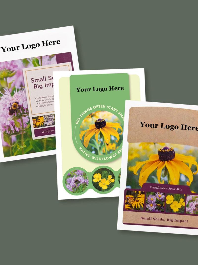 Custom Promotional Wildflower Mix Seed Packets Envelopes with Seeds - Business Event, Promotion Gifts, Favours, Giveaways, Client Gifts seeds bulk