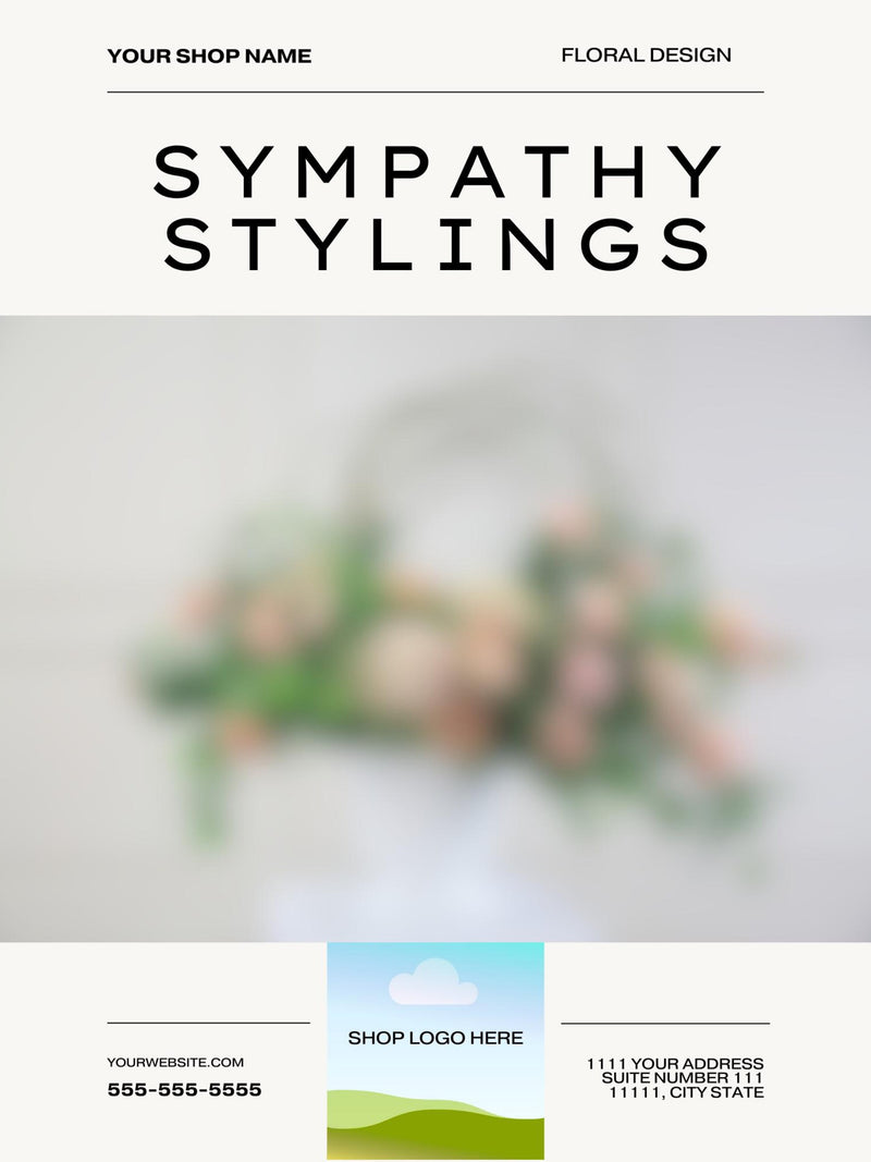 Floral Sympathy book template sympathy flower