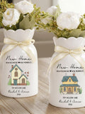 New Home Gift Flower Vase, Personalized House Vase, Housewarming Gift, Custom Address Vase, New Beginning Decor, Couple Gift house warming flower