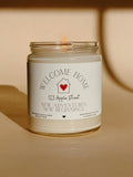 Custom New Home House Warming Gift Happy New Home Congrats On New Home Homeowner New Homeowner Candle Soy Candle house warming flower