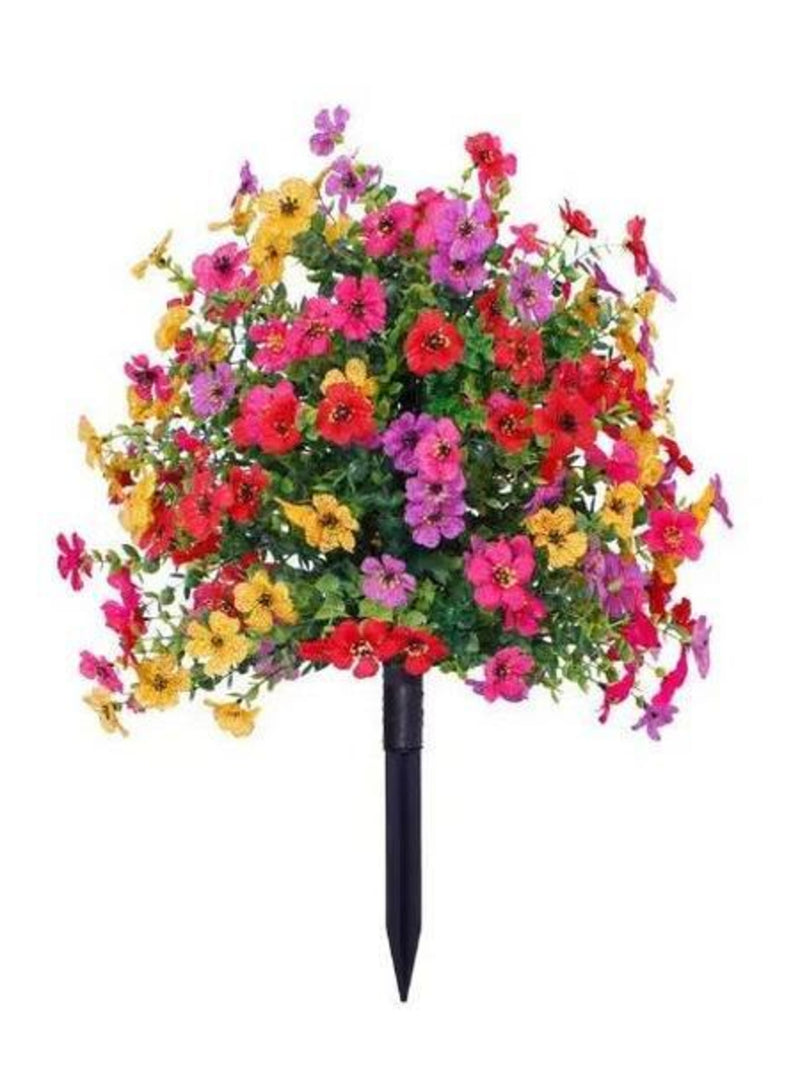 Artificial Daisy Flowers with Eucalyptus Leaves, UV Resistant Outdoor Garden Decoration silk flower