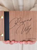 Reasons Why I Love You Book | Sentimental Love Keepsake | Meaningful Anniversary Gift Love Romance Flower