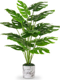 Large Artificial Monstera Plant 28 Inch | Faux Potted Tree Indoor Decor faux plants