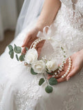 Pearl Bouquet for wedding Rose Bouquet, Elegant Keepsake wedding flower