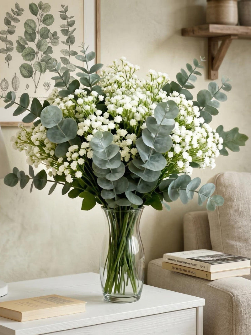 Mixed Eucalyptus Stems Ð Artificial Greenery for Vases, Boho Home Decor, Wedding Bouquets, Faux Leaves for DIY Bouquets & Centerpieces faux plants