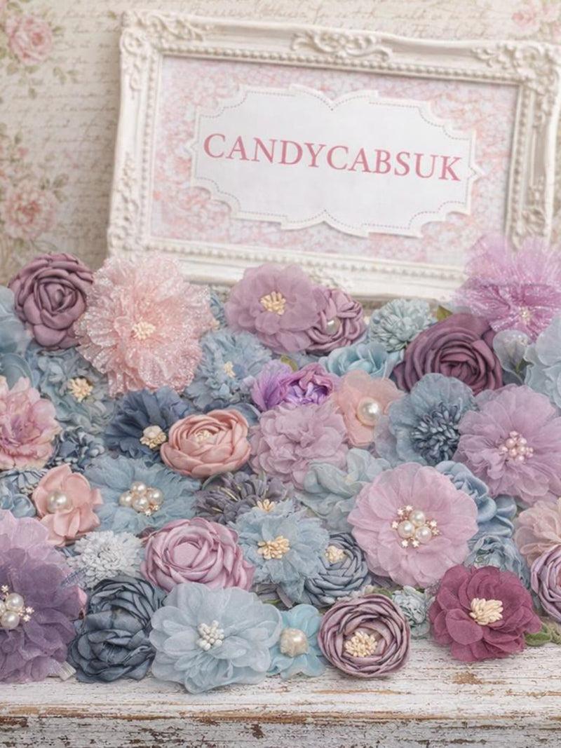 Mixed Assorted Colours Shabby Chic Pastel Faux Silk Satin Fabric Flowers for Craft Hair Bows 10 or 20 FLOWER DELIVERY
