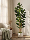 Artificial Fiddle Leaf Fig Tree, Realistic Faux Plant, Indoor Outdoor Home Decor faux plants