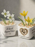 Personalized Glass Flower Pot, Custom Photo & Message Memorial Gift, Sympathy Remembrance Decor, Loss of Loved One Gift, Mother's Day Gift sympathy flower