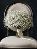 White Baby's Breath Bridal Bouquet, Artificial Bride's Wedding Flowers, Bridesmaid Bouquet wedding flower