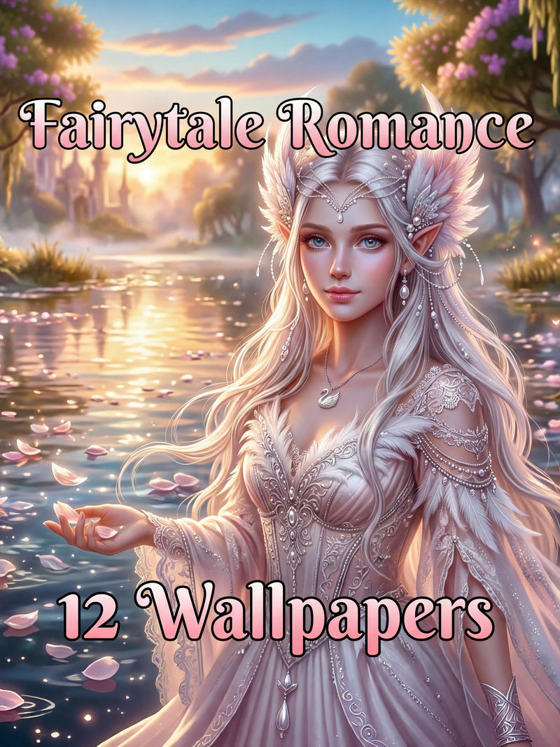 12 Fairytale Romance Wallpaper Bundle | Enchanted Love PNG Set (Download Files) Love Romance Flower